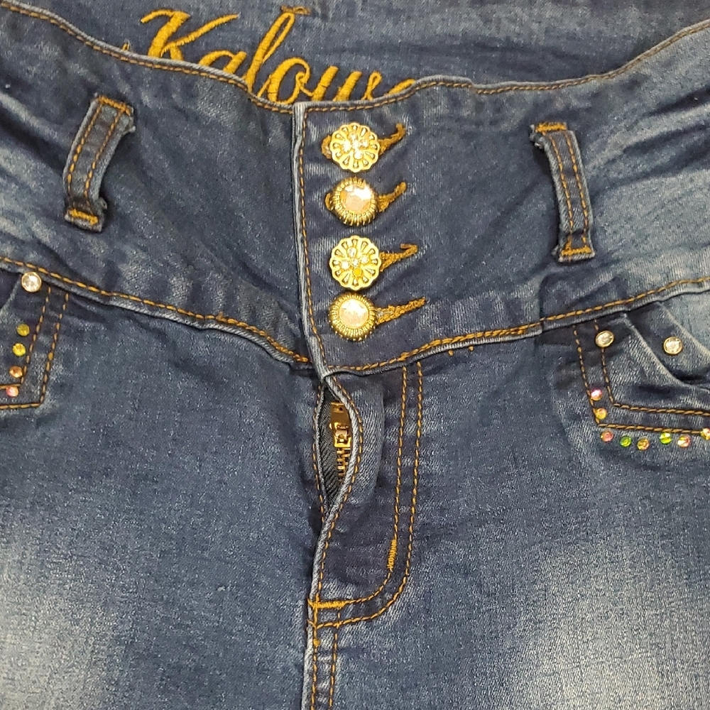 Vtg Kalowa Premium Blue Push Up Stretch  Jeans  Size 29 - Picture 5 of 16
